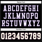 Custom Black White Purple-Old Gold Mesh Authentic Football Jersey photo 3