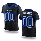 Custom Black Royal-White Mesh Authentic Football Jersey