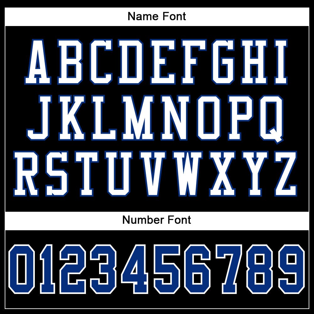 Custom Black Royal-White Mesh Authentic Football Jersey photo 3