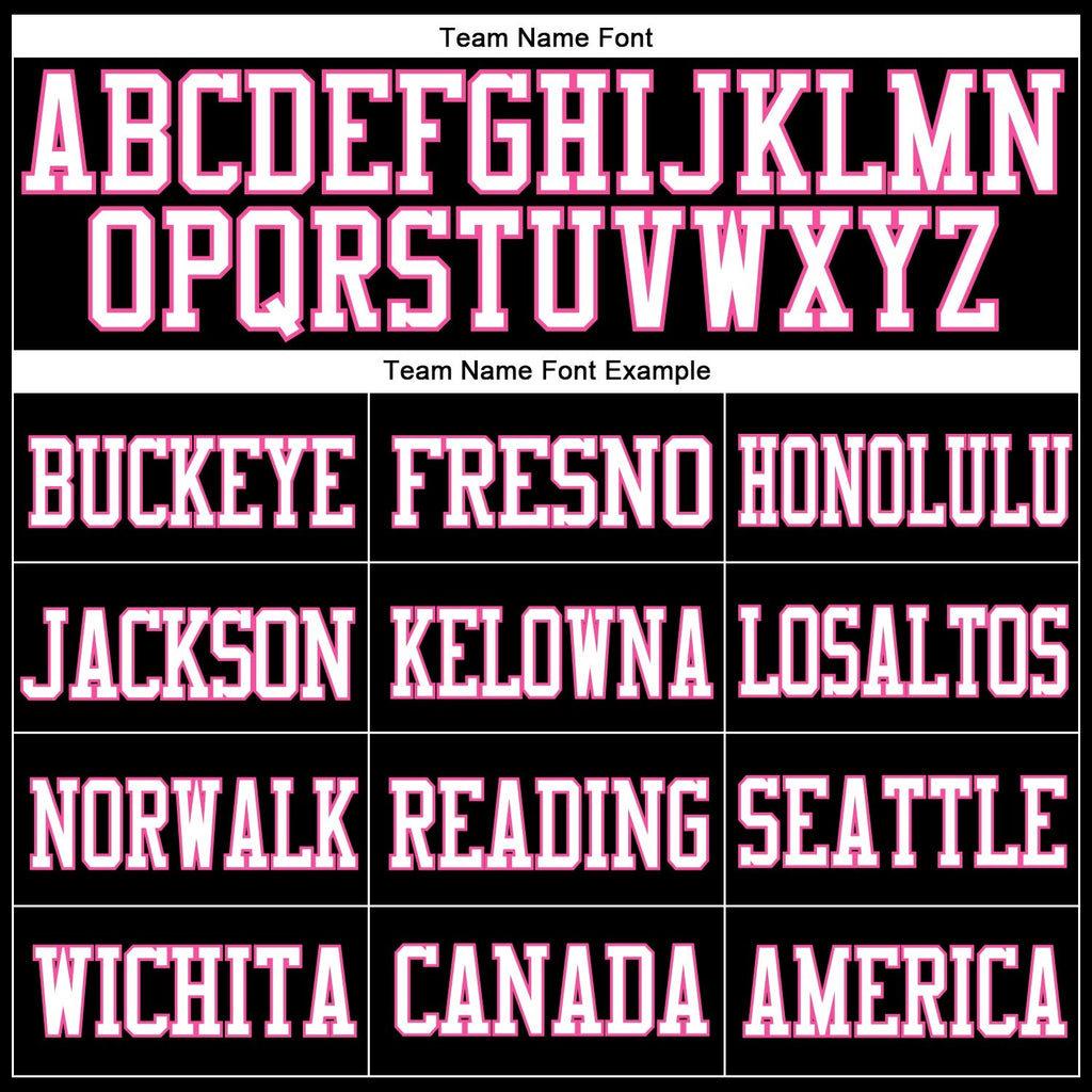 Custom Black White-Pink Mesh Authentic Football Jersey photo 2