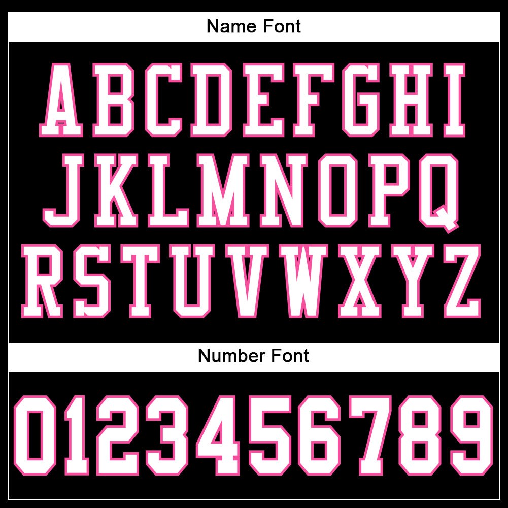 Custom Black White-Pink Mesh Authentic Football Jersey photo 3