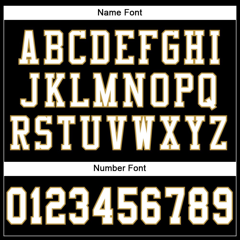Custom Black White-Old Gold Mesh Authentic Football Jersey photo 3