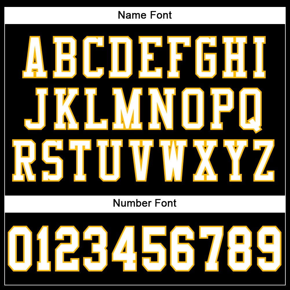 Custom Black White-Gold Mesh Authentic Football Jersey photo 3