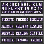 Custom Black Purple-White Mesh Authentic Football Jersey photo 3