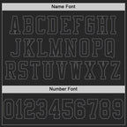 Custom Black Steel Gray Mesh Authentic Football Jersey photo 3