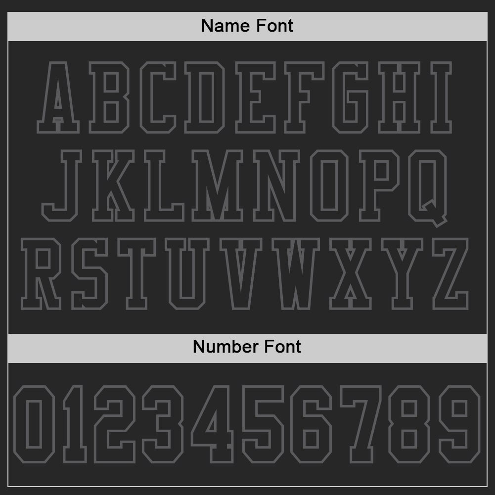 Custom Black Steel Gray Mesh Authentic Football Jersey photo 3