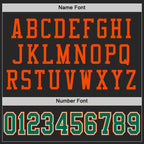 Custom Black Kelly Green-Orange Mesh Authentic Football Jersey photo 3