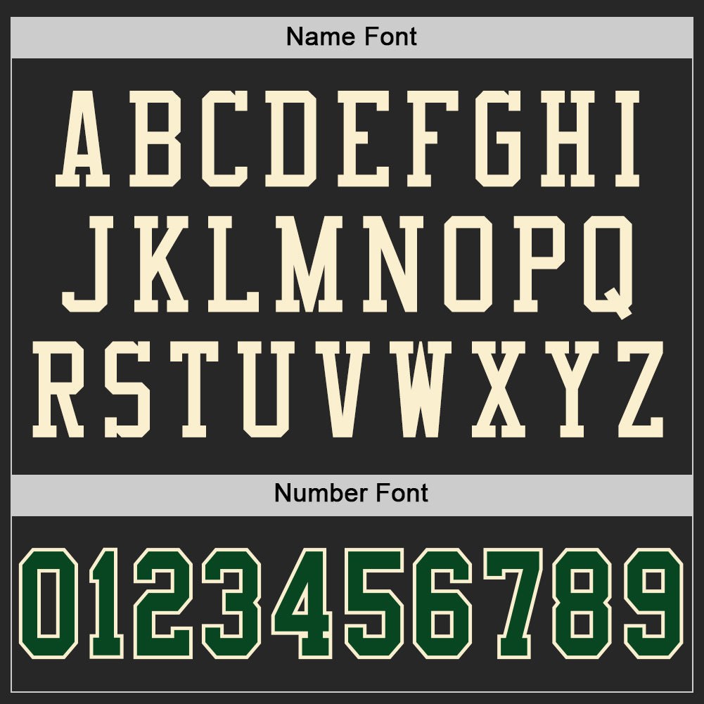 Custom Black Green-Cream Mesh Authentic Football Jersey photo 3