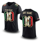 Custom Black Vintage Mexican Flag-City Cream Mesh Authentic Football Jersey