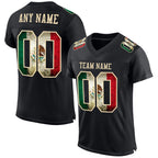 Custom Black Vintage Mexican Flag-City Cream Mesh Authentic Football Jersey photo 1