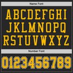 Custom Black Gold-White Mesh Authentic Football Jersey photo 3
