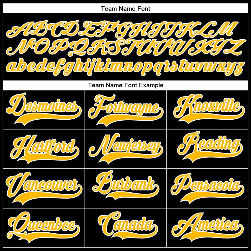 Custom Black Gold-White Hockey Lace Neck Jersey photo 3