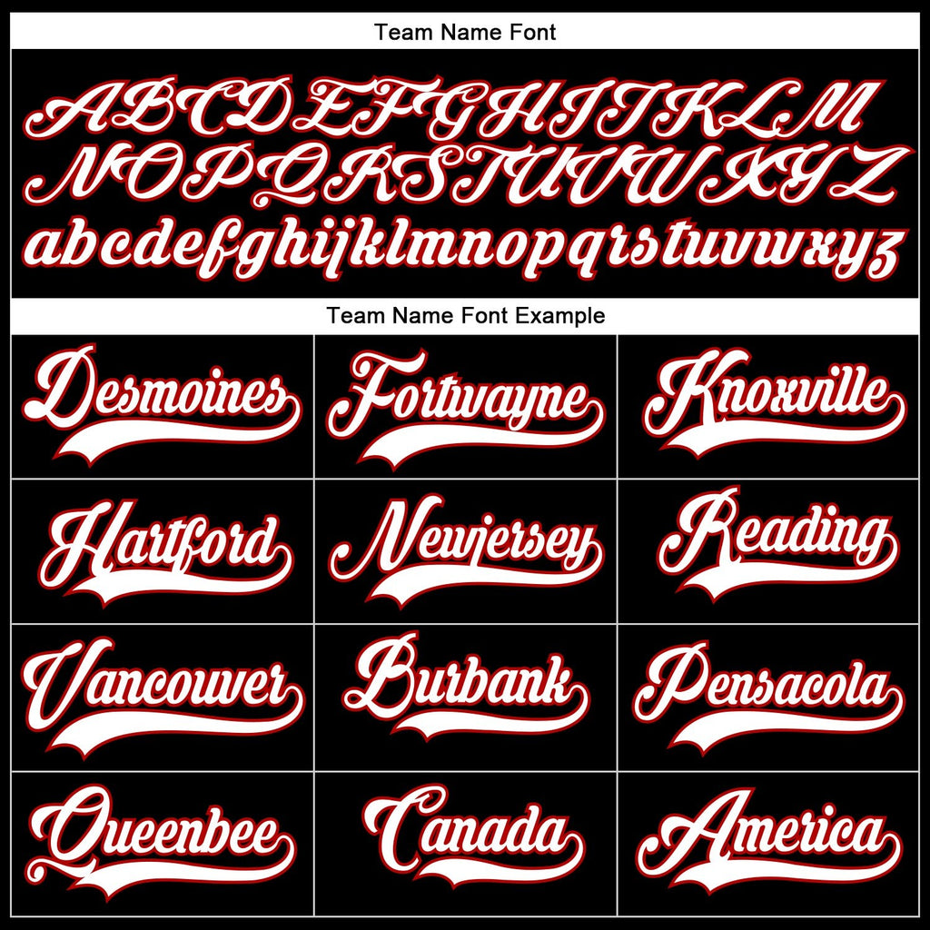 Custom Black White-Red Hockey Lace Neck Jersey photo 3