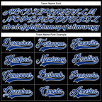 Custom Black Royal-White Hockey Lace Neck Jersey photo 3