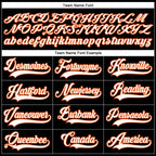 Custom Black White-Orange Hockey Lace Neck Jersey photo 3