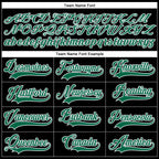 Custom Black White-Kelly Green Hockey Lace Neck Jersey photo 3