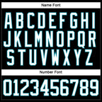 Custom Black White-Teal Hockey Lace Neck Jersey photo 4