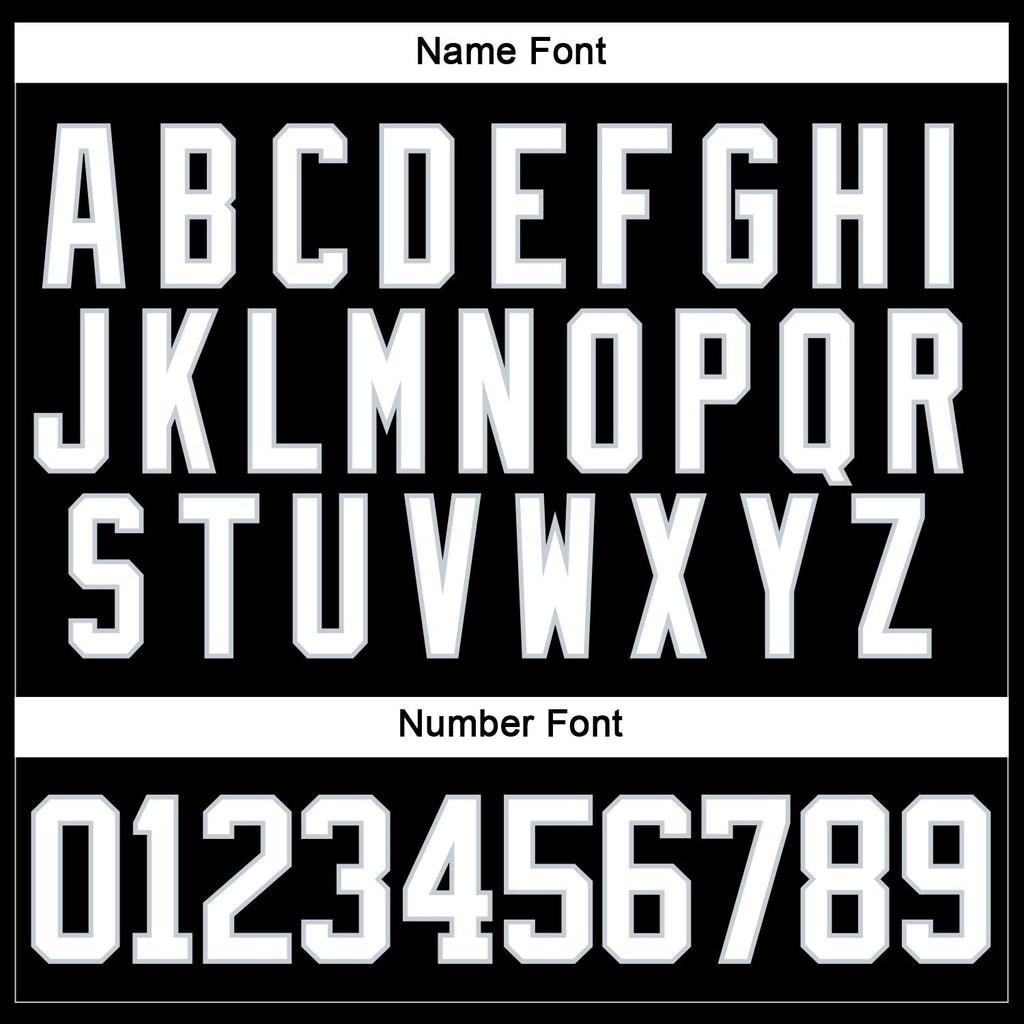 Custom Black White-Silver Hockey Lace Neck Jersey photo 5