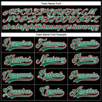 Custom Black Kelly Green-Red Hockey Lace Neck Jersey photo 3