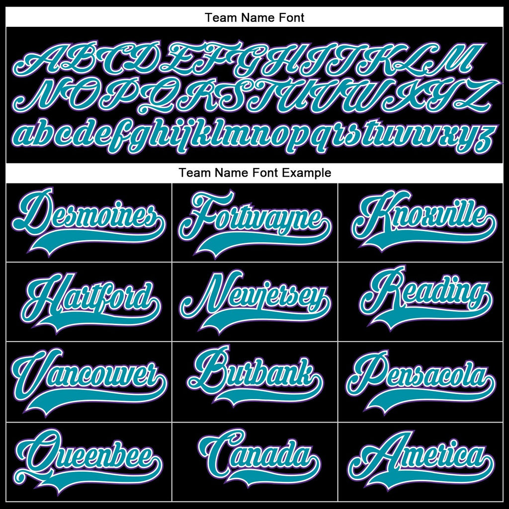 Custom Black Teal-White Hockey Lace Neck Jersey photo 3