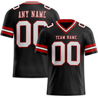 Custom Black White-Red Authentic Football Jersey photo 1