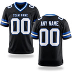 Custom Black White-Royal Authentic Football Jersey
