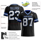 Custom Black White-Royal Authentic Football Jersey photo 2