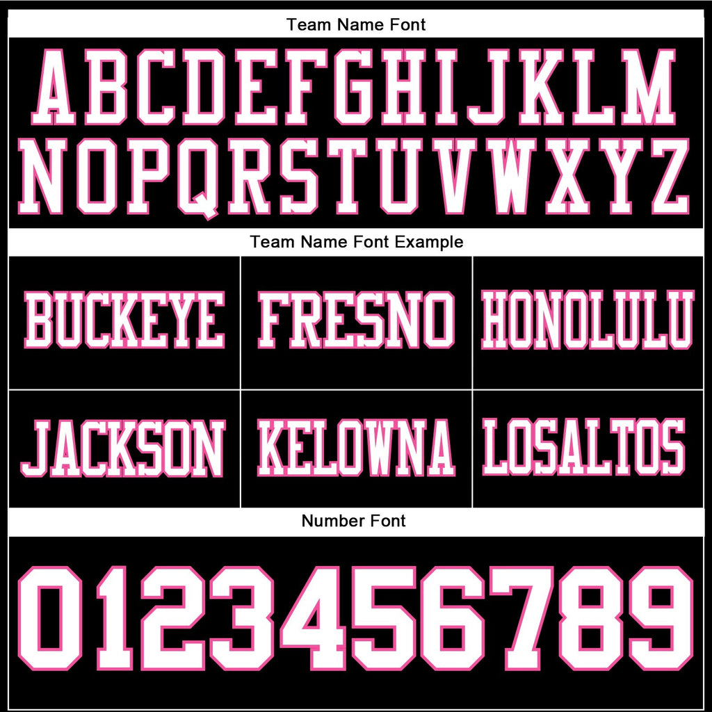 Custom Black White-Pink Authentic Football Jersey photo 3
