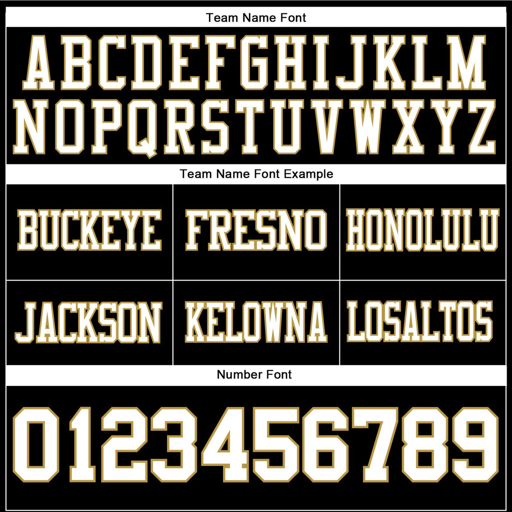 Custom Black White-Old Gold Authentic Football Jersey photo 3