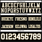 Custom Black White-Old Gold Authentic Football Jersey photo 3