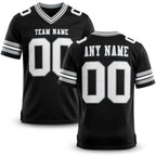 Custom Black White-Gray Authentic Football Jersey