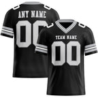 Custom Black White-Gray Authentic Football Jersey photo 1