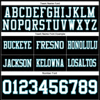 Custom Black White-Teal Authentic Football Jersey photo 2