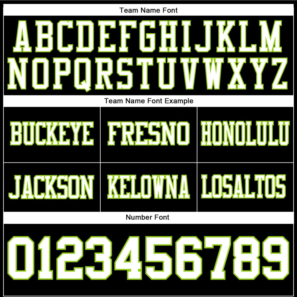 Custom Black White-Neon Green Authentic Football Jersey photo 3