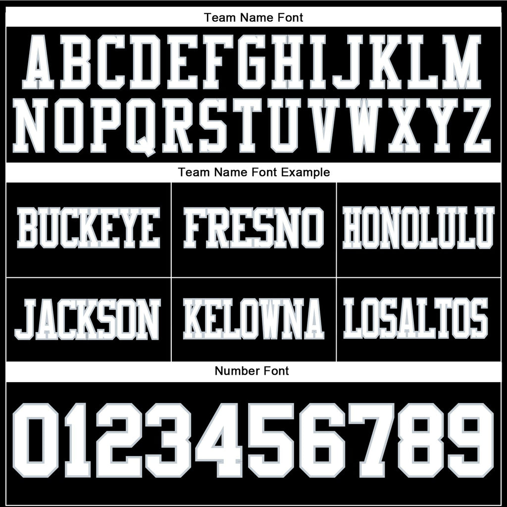 Custom Black White-Silver Authentic Football Jersey photo 3