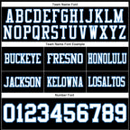 Custom Black White-Powder Blue Authentic Football Jersey photo 3