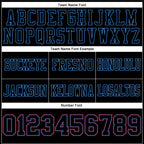 Custom Black Powder Blue-Red Authentic Football Jersey photo 3