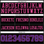 Custom Black Purple-Pink Authentic Football Jersey photo 3
