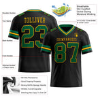 Custom Black Kelly Green-Gold Authentic Football Jersey photo 2
