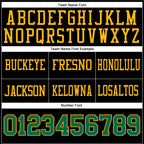 Custom Black Kelly Green-Gold Authentic Football Jersey photo 3
