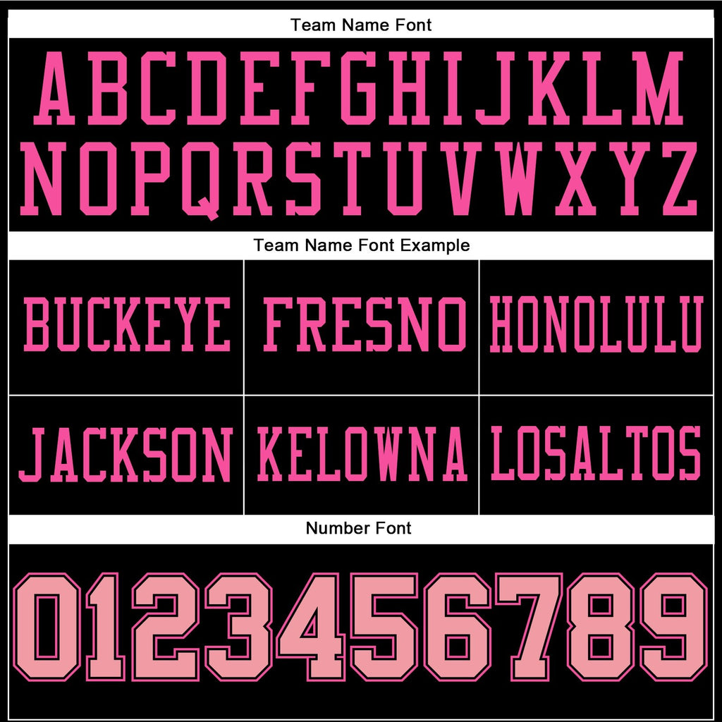 Custom Black Medium Pink-Pink Authentic Football Jersey photo 3