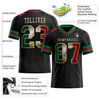 Custom Black Vintage Mexican Flag Kelly Green Red-City Cream Authentic Football Jersey photo 2