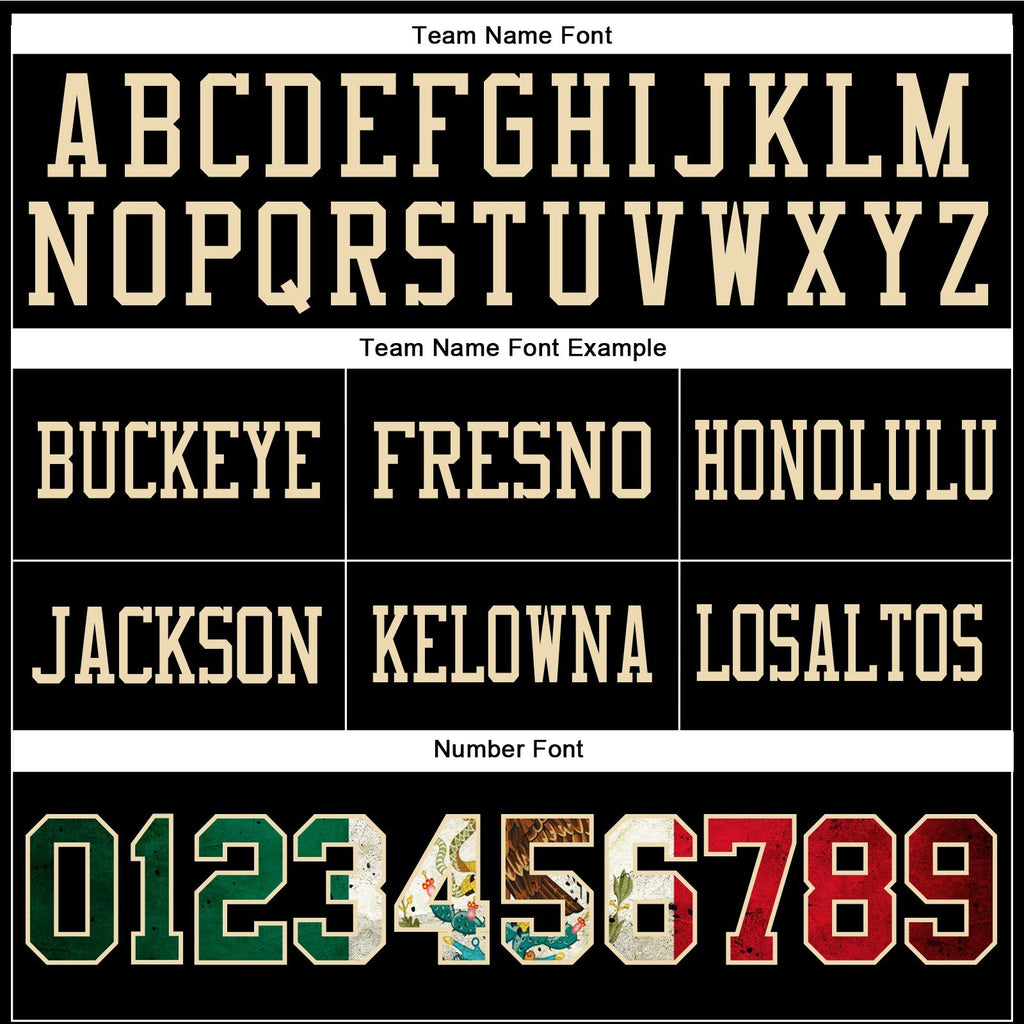 Custom Black Vintage Mexican Flag Kelly Green Red-City Cream Authentic Football Jersey photo 3