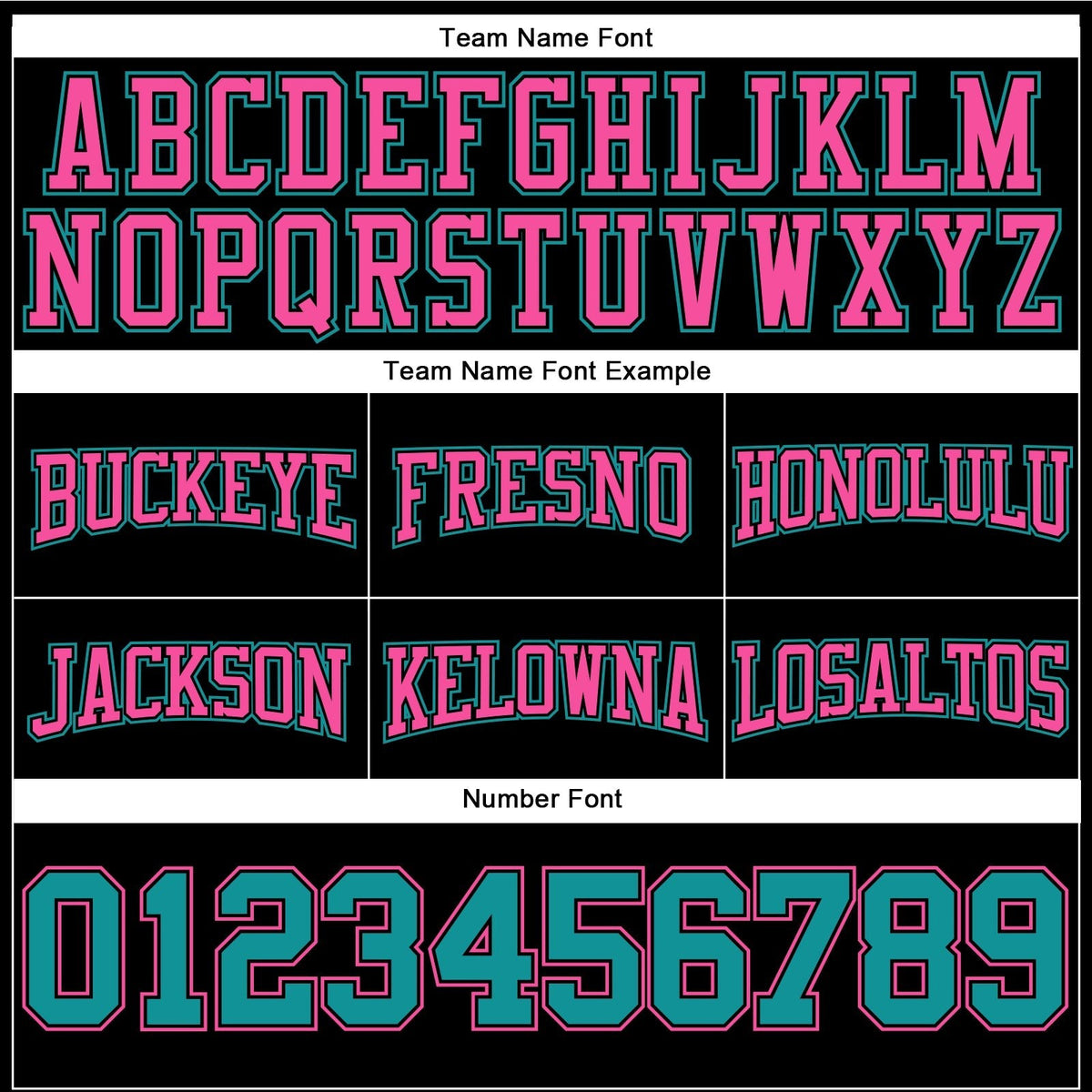 Custom Stitched Black Teal-Pink Football Pullover Sweatshirt Hoodie photo 2