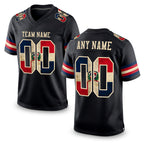 Custom Black Vintage Dominican Republic Flag-City Cream Mesh Authentic Football Jersey