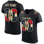 Custom Black Vintage Dominican Republic Flag-City Cream Mesh Authentic Football Jersey photo 1