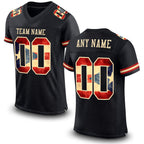 Custom Black Vintage Puerto Rican Flag-City Cream Mesh Authentic Football Jersey