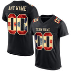 Custom Black Vintage Puerto Rican Flag-City Cream Mesh Authentic Football Jersey photo 1