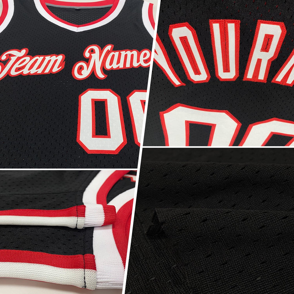 Custom Black Steel Gray Authentic Throwback Basketball Jersey photo 2