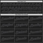 Custom Black Steel Gray Authentic Throwback Basketball Jersey photo 4
